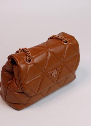 Женская сумка prada nappa spectrum brown, женская сумка, сумка прада коричневого цвета, сумка прада коричневог2 фото