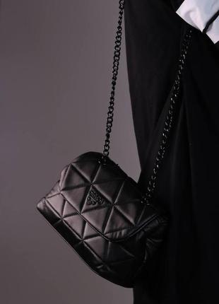 Женская сумка prada nappa spectrum black, женская сумка, сумка прада черного цвета, сумка прада черного цвета3 фото