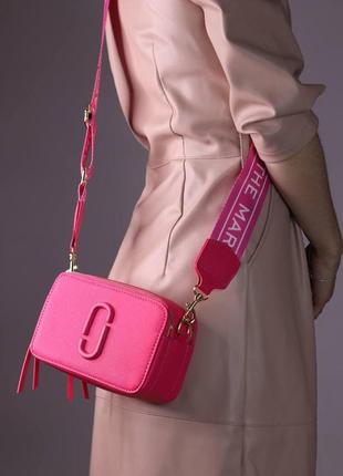 Женская сумка marc jacobs logo pink, женская сумка марк джейкобс розового цвета2 фото