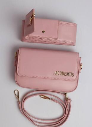 Женская сумка jacquemus pink, женская сумка жакмюс розового цвета
