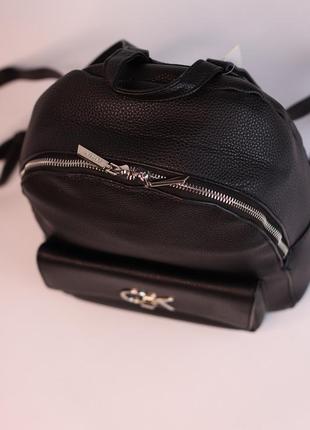 Жіночий рюкзак calvin klein black, женский рюкзак, рюкзак келвін кляйн чорного кольору4 фото