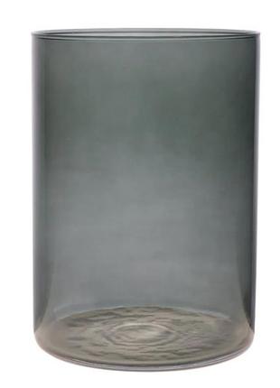 Ваза essentials cylinder dark grey h25 d18 см стекло