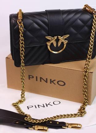 Женская сумка pinko love classic icon v quilt black, женская сумка, пинко черного цвета4 фото