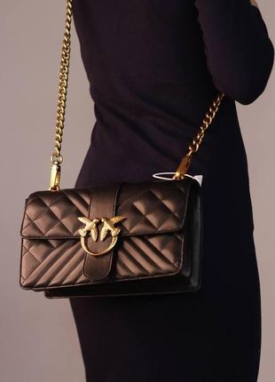 Женская сумка pinko love classic icon v quilt black, женская сумка, пинко черного цвета3 фото