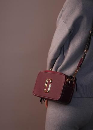 Женская сумка marc jacobs logo violet женская сумка, брендовая сумка марк джейкобс фиолетовая3 фото