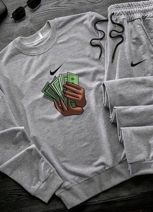 Новий костюм:nike купюри світшот+штани2 фото