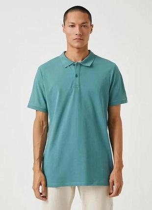 Футболка  поло кольору тіффані чоловіче поло великий розмір