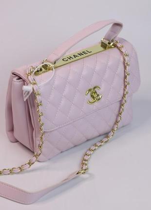 Жіноча сумка chanel 26 pink, женская сумка, шанель рожевого кольору