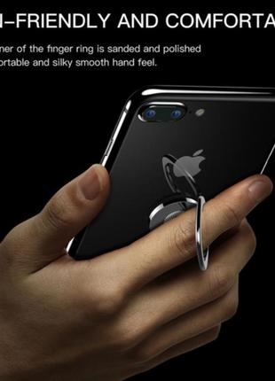 Кольцо держатель подставка металлическое попсокет popsoket popsockets для телефона смартфона ks360 серебристый3 фото