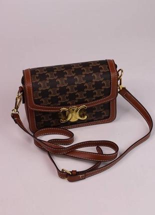 Жіноча сумка celine brown, женская сумка, селін коричневого кольору