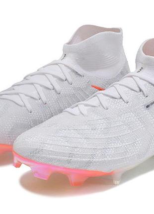 Бутсы nike phantom luna fg white найк фантом луна белые футбольная обувь с шипами для игры в футбол7 фото