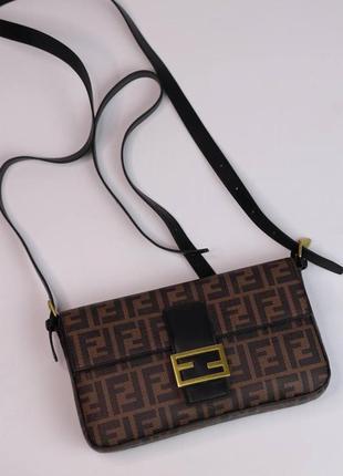 Жіноча сумка fendi brown, жіноча сумка, фенді коричневого кольору4 фото