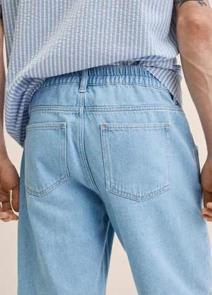 Джинсовые бермуды обычного кроя mango фирменные мужские джинсовые шорты7 фото