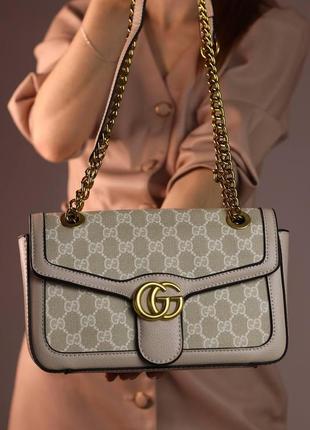 Женская сумка gucci beige, женская сумка, гучи бежевого цвета2 фото