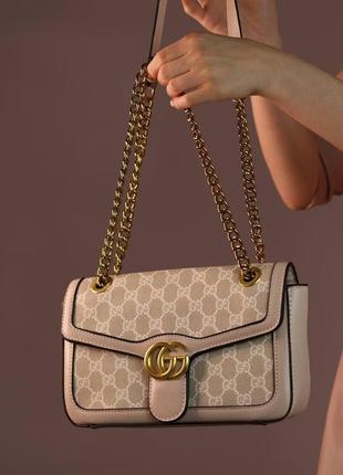 Женская сумка gucci beige, женская сумка, гучи бежевого цвета5 фото