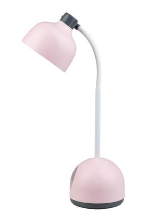Лампа настільна акумуляторна дитяча 4 вт нічник настільний із сенсорним керуванням lt-a2084 рожевий3 фото