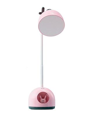 Лампа настільна акумуляторна дитяча 4 вт нічник настільний із сенсорним керуванням lt-a2084 рожевий4 фото