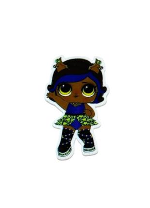 Серединка для бантов куколка лол (в фиолетовом), 25*38 мм, арт 09114, шт, ассорти