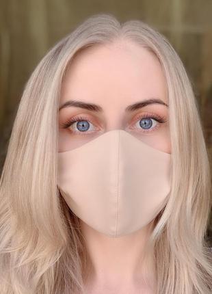 Защитная маска для лица телесного цвета1 фото