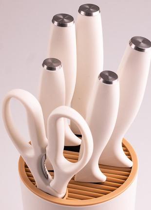 Набор кухонных ножей с подставкой 6 предметов