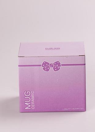 Чашка керамічна 400 мл rainbow з кришкою та ложкою блакитний