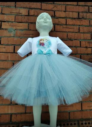 Платье  детское эльза нарядное для праздника1 фото