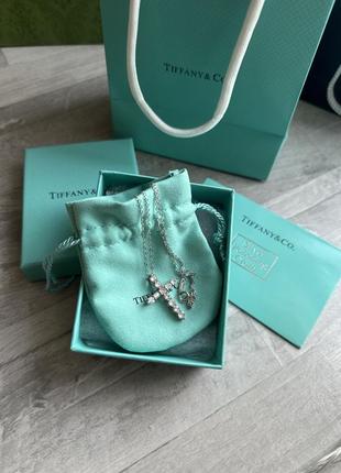 Хрестик tiffany тіффані, срібло 925 проби