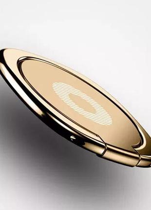 Кільце тримач підставка металеве попсок popsoket popsockets для телефону смартфона ks360 золотистий