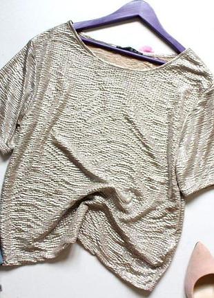 Яркая стильная золотая блуза футболка