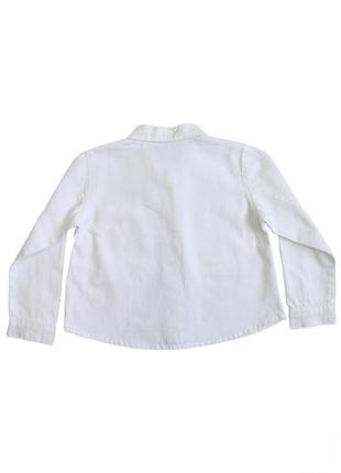 Куртка джинсовая белая с накладными карманами для девочки (128 см.)  nk unsea2 фото