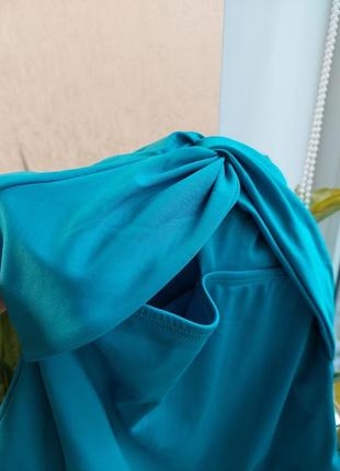 Слитный голубой купальник на одно плечо primark(размер 12)8 фото
