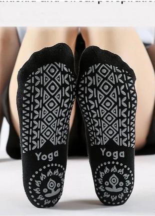 Носки следы для йоги, фитнеса, пилатеса, стретчинга, танцев с нескользящим покрытием3 фото