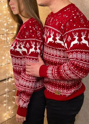❄️зимний новогодний свитер. 🎁 в каждом заказе подарок. свитер с оленями.1 фото