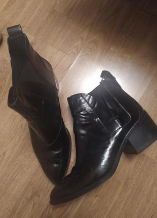 Натуральные кожаные боты autograph