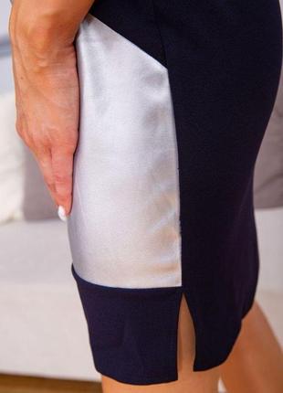 Сукня міні з рукавами 3/4, синьо-сріблястого кольору, 172r008-34 фото