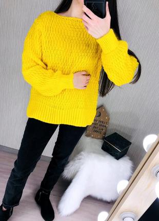 💛 неймовірний яскравий жовтий светр з об'ємними рукавами george5 фото