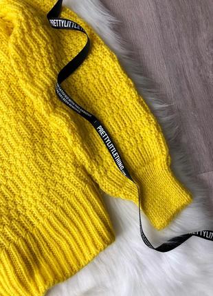 💛 невероятный яркий жёлтый свитер с объемными рукавами george4 фото