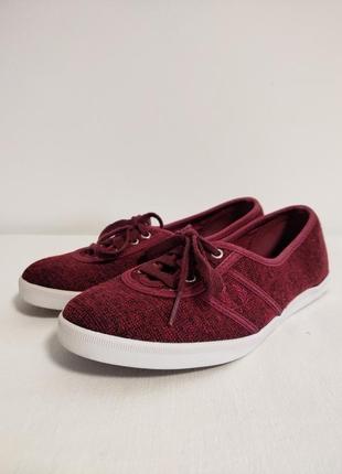 Женские бордовые кеды fred perry1 фото