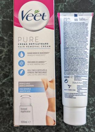 Крем для депіляції veet pure для чутливої шкіри2 фото