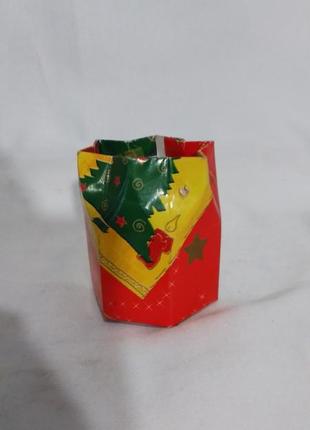 Коробка подарункова, картонна *новорічна* у вигляді мішечка d=6 див. n -900.5 фото