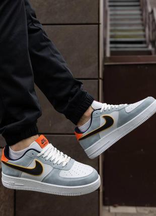 Nike air force white orange black3 фото