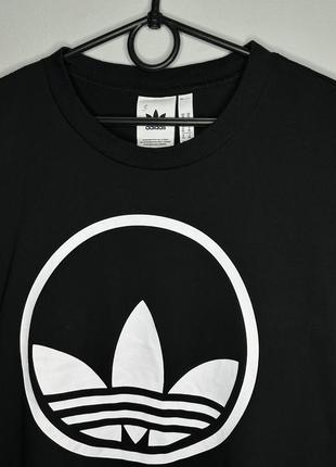 Футболка adidas black big logo оригинал черная майка адидас3 фото