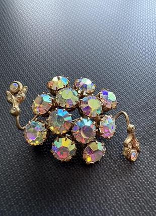 Чешская брошь, чехия, чехословакия, чсср, аврора бореалис, ссср