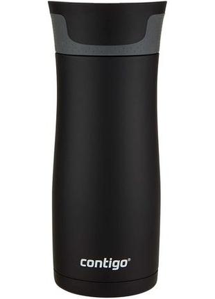 Термокухоль contigo чорний матовий autoseal west loop вест луп matte black travel mug 470 мл5 фото