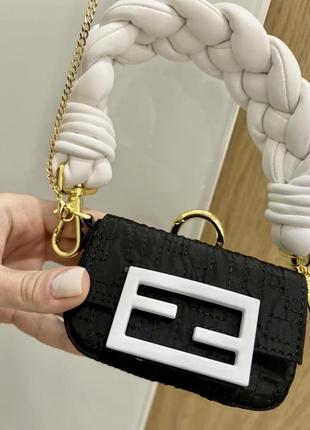 Преміальна мікро сумочка монограма fendi7 фото