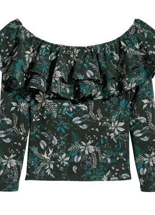 Лонгслів з оборками h&amp;m 5