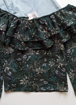 Лонгслів з оборками h&amp;m 3
