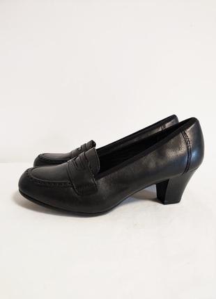 Женские кожаные черные туфли medicus ортопедические3 фото