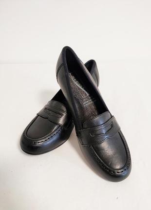 Женские кожаные черные туфли medicus ортопедические1 фото