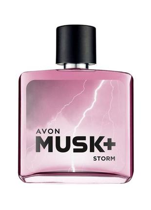 Туалетна вода для нього " musk +. storm " avon 75 ml.2 фото